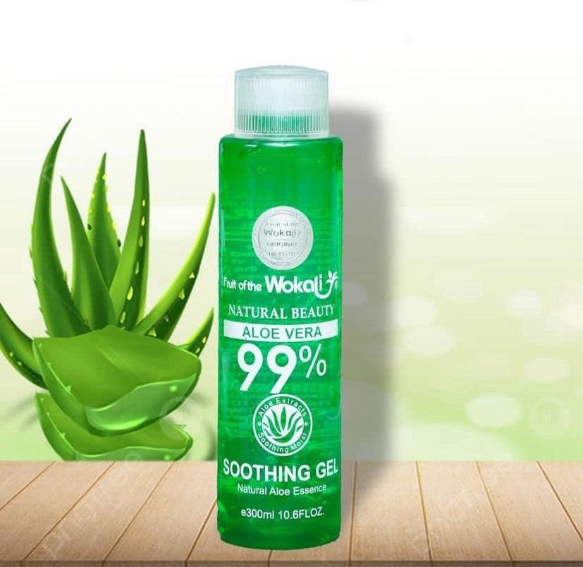 99% Aloe Vera Soothing Gel 300ml – Natural Moisturizer for Face, Body & Hair | After Sun, Acne & Dry Skin Care