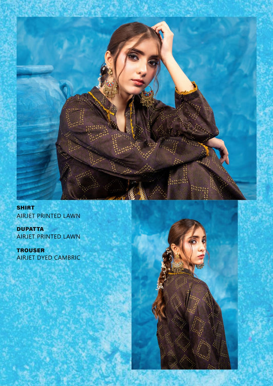 ✨ Zesh ✨ 3 Pieceunstitched Suit Zesh Summaer Lawn Collection 2025