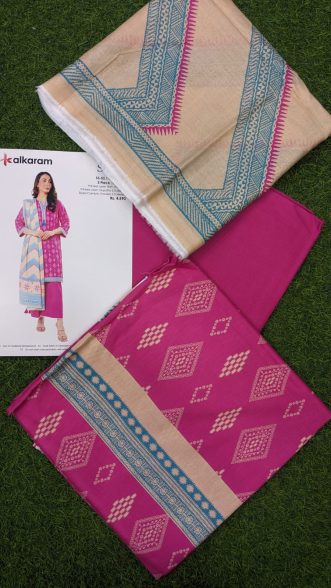 Alkaram Lawn | Unstitched Collection 3 Pieces Casual Wear| Summer Collection 2025 Collection Vol 1❤️