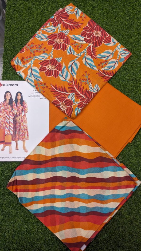 Alkaram Lawn | Unstitched Collection 3 Pieces Casual Wear| Summer Collection 2025 Collection Vol 1❤️