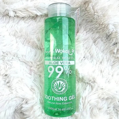 99% Aloe Vera Soothing Gel 300ml – Natural Moisturizer for Face, Body & Hair | After Sun, Acne & Dry Skin Care
