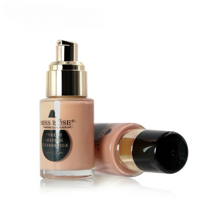 Miss Rose Purely Natural Liquid Foundation – Professional Long-lasting Make-up For Flawless Coverage, Lightweight, Breathable, Smooth Finish, All Skin Types – 30 Ml | Foundation