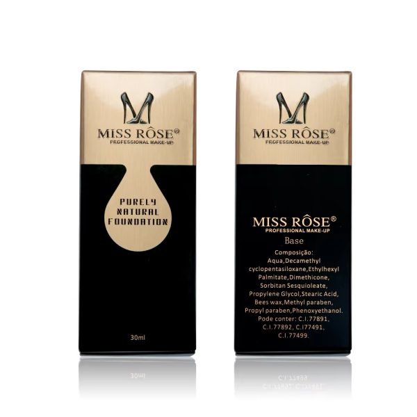 Miss Rose Purely Natural Liquid Foundation – Professional Long-lasting Make-up For Flawless Coverage, Lightweight, Breathable, Smooth Finish, All Skin Types – 30 Ml | Foundation