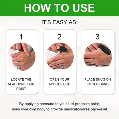 Sugar Control LI4 Acupressure Point Clip | Wearable Stress & Migraine Relief Hand Clip